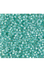 Miyuki delica beads 10/0 - Silver lined light aqua green alabaster dyed DBM-626